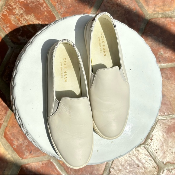 Cole Haan Grandpro White with Snakeskin Slip On - Picture 5 of 12